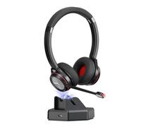 MAIRDI Auriculares Bluetooth con micrófono para escritorio, auriculares inalámbricos para PC y ordenador portátil, micro reducción de ruido, sonido HD, ligero y cómodo, llamadas y videoconferencias