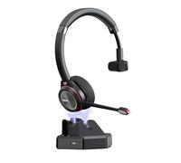 MAIRDI Auriculares Bluetooth con micrófono para escritorio, auriculares inalámbricos para PC y ordenador portátil, micro reducción de ruido, sonido HD, ligero y cómodo, llamadas y videoconferencias