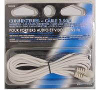 MAISANGE |CONNECTEURS + CABLE 2.50M POUR PORTIERS AUDIO ET VIDEO SS FIL