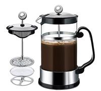 MAISITOO Cafetera francesa de émbolo (French Press) 1000ML Cafetera émbolo con jarra de cristal y filtro con Acero Inoxidable,Cafetera Filtro para Casa,Cocina, Oficina y Viajar (Negro)