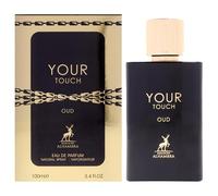 Maison Alhambra Your Touch Oud Aromatic Sweet Woody Eau de Parfum Long Lasting Fragrance for Unisex, 3.4 onzas / 100 ml