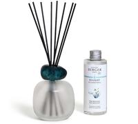 MAISON BERGER Bouquet Minéral Bleu Séduction Difusor 180 ml | Bouquet Minéral Bleu Séduction, vidrio lacado (azul escarchado), 180 ml con 6 varillas, difusión aprox. 6 semanas