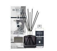 Maison BERGER - Bouquet perfumado - Difusor de perfume para casa - Mi interior sin olor a tabaco - Modelo de hielo negro - 6 palitos negros - 21 cm - Recarga de 100 ml - Fabricado en Francia