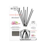 MAISON BERGER Bouquet Perfumado Sous les Magnolias, 100 ml | Estuche completo: frasco de cristal, 6 varillas negras y 100 ml de Sous les Magnolias, sin llama ni electricidad