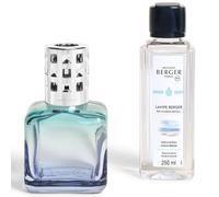 Maison Berger - Caja de regalo de hielo (difusor de perfume de 250 ml, elimina los olores, purifica el aire, objeto decorativo para el hogar u oficina (turquesa azul - viento de océano)