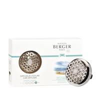 Maison Berger - Difusor Coche Vent d'Océan - Perfume Fresco, Marino y Floral - Difusión Duradera - Difusor + 1 Recarga de Perfume