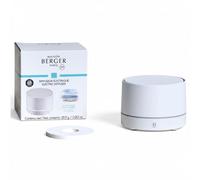 Maison Berger - Difusor de perfume eléctrico nómada inalámbrico con recarga Viento de Océano, difusión de cerámica de 6 a 8 semanas - 2 modos de difusión (blanco)