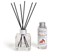 Maison Berger - Ramo perfumado - Modelo de hielo transparente - 6 hebras negras - 21 cm - Incluye recarga de 100 mililitros - Duración de difusión de 4 a 6 semanas (suavidad de pomelo)