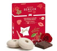 Maison BERGER - Juego de 2 recambios difusor de coche - Sistema de cerámica - Difusión de 4 a 6 semanas - Perfume Lámpara Berger - Fabricado en Francia (Lolita Lempicka Sweet)