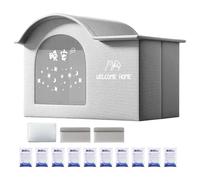 Maison Chat Chien - 16,54 Pouces Niche Pliable Isolante | Tissu Maison Refroidie - Abri Ventilé Léger Transportable Avec Ice Pack Pour Confort Intérieur Exté Animaux Compagnons