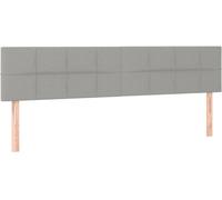 Maison Chic Cabecero de cama con led,cabecero decorativo tela gris 180x5x78/88cm