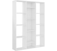 Maison Chic Divisor/estantería aglomerado madera blanco brillante 100x24x140 cm