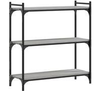 Maison Chic Estantería librería 3 estantes madera gris sonoma 80x30x86 cm