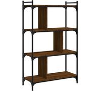 Maison Chic Estantería librería 4 estantes madera marrón roble 76x32x123 cm