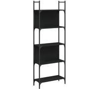 Maison Chic Estantería librería de 5 estantes madera negro 60,5x24x166,5 cm