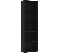 Maison Chic Estantería librería de 5 niveles madera negro 60x30x189 cm