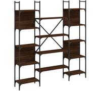 Maison Chic Estantería librería de madera ingeniería marrón 155,5x24x166,5 cm