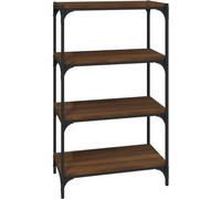 Maison Chic Estantería librería madera y acero roble marrón 60x33x100 cm