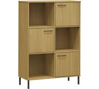 Maison Chic Estantería librería patas de metal madera marrón 90x35x128,5cm