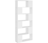 Maison Chic Estantería librería separador madera blanco 80x24x186 cm