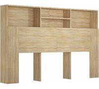Maison Chic Mueble cabecero con armario de cama madera roble sonoma 160x19x103,5cm