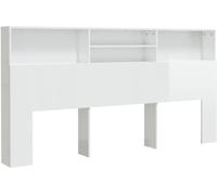 Maison Chic Mueble cabecero madera blanco brillante 200x19x103,5 cm