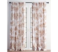 Maison D 'Hermine 100% Cortina de algodn Ramage Red Dos paneles de dos paneles para salas de estar Oficinas de dormitorios diseadas con un bols