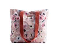 Maison d' Hermine Bolsa de lona para mujer, lona de algodón, reutilizable, bolsa de comestibles, asa para viajes, regalos de Pascua, 46 - Amapola romántica - Saumon, 17.7" L x 4" W x 14.5" H (Canvas