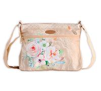 Maison d' Hermine Bolsas cruzadas para mujer, bolsa de hombro de lona de algodón para viajes, bolsa de bandolera, regalos de Pascua, 48 - Ibiza - Trigo, 12"x2.3"x9.4"