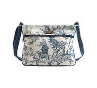 Maison d' Hermine Bolsas cruzadas para mujer, bolsa de hombro de lona de algodón para viajes, bolsa de bandolera, regalos de Pascua, 01 - The Miller - Azul, 12" L x 2.3" W x 9.4" H (Cross Body Bag)