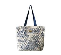 Maison d' Hermine Bolsas de compras acolchadas de algodón con bolsillos con cremallera, bolsa pequeña, reutilizable, bolsa de comestibles, regalos de Pascua, 33 - The Miller - Azul, 17.7" L x 6.7" W x
