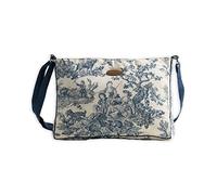 Maison d' Hermine Bolso de mano de algodón con correa ajustable para el hombro, bolso cruzado con cremallera y bolsillos deslizantes, regalos de Pascua, 01 - The Miller - Azul, 14.2" L x 3.9" W x 10.2