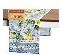 Maison d' Hermine Camino de mesa 100 % algodón, 50 cm x 150 cm, decorativo, lavable, mantel de Pascua para comer, cocina, fiestas y camping, cítricos - Primavera/Verano
