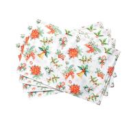 Maison d' Hermine Chromo 100% Algodón Juego de 4 manteles Individuales para Mesa de Comedor | Cocina | Boda | Uso Diario | Cenas | (33 cm x 48 cm)