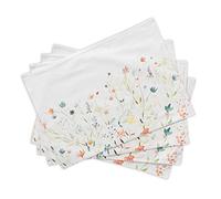 Maison d 'Hermine Colmar Juego de 4 manteles Individuales 100% algodón para la Mesa de Comedor | Cocina | Boda | La Vida Cotidiana | Cenas | Primavera/Verano (33 cm x 48 cm), Día Madre