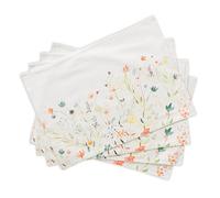 Maison d 'Hermine Colmar Juego de 4 manteles Individuales 100% algodón para la Mesa de Comedor | Cocina | Boda | La Vida Cotidiana | Cenas | Primavera/Verano (33 cm x 48 cm), Día Madre