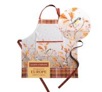 Maison d 'Hermine - Delantal de Hoja de Roble 100% algodón, 1 Pieza, Cuello Ajustable, Bolsillo Central Oculto, Corbatas largas para Mujeres/Hombres, Chef, Restaurante, hogar (70 cm x 85 cm) Día Madre