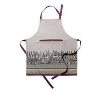 Maison d' Hermine Fanny Lavender - Delantal de Cocina 100% algodón con Cuello Ajustable y Bolsillo Central Oculto Corbatas largas para Mujer | Hombres | Chef(70 cm x 85 cm), Día Madre
