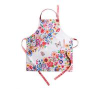 Maison d' Hermine Happy Florals - Delantal de verano 100% algodón con cuello ajustable, bolsillo y colgador de 27.5 x 31.5 pulgadas