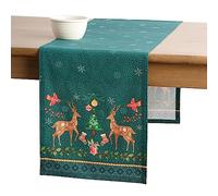 Maison d' Hermine Hygge Christmas Camino de mesa 100% algodón para fiestas, cenas, vacaciones, cocina, Acción de Gracias, Navidad (50 cm x 150 cm)