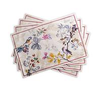 Maison d 'Hermine Ibiza-Azul 100% algodón con 4 manteles Individuales para la Mesa del Comedor | Cocina | Boda | La Vida Cotidiana | Cenas | Primavera/Verano (33 cm x 48 cm), Día Madre