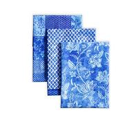 Maison d' Hermine Juego de 3 toallas de cocina, 100 % algodón, 50 x 70 cm, paños de cocina de Pascua para limpieza, comedor, fiestas de bufé y bodas, amor índigo - primavera/verano