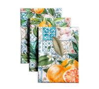 Maison d' Hermine Juego de 3 Toallas de Cocina 100% algodón, para Comedor, hogar, Boda, Banquete, bufé, Agrume - Primavera/Verano (50 cm x 70 cm)