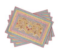 Maison d' Hermine Juego de 4 manteles individuales 100% algodón, lavables, reutilizables, para el hogar, cocina, comedor, fiesta, boda, restaurante, primavera y verano (marquesa, 33 x 48 cm)