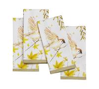 Maison d' Hermine Juego de 4 servilletas cuadradas de tela 100% algodón, suaves y duraderas, reutilizables para uso diario, lavables, cenas, cócteles, bodas, restaurantes (Verdier, 18 x 18 pulgadas)