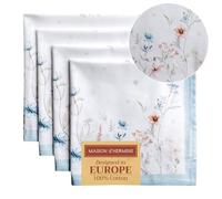 Maison d' Hermine Juego de 4 servilletas de tela, 100% algodón, para decoración navideña, reutilizables, cuadradas, de otoño, lavables, cenas, fiestas, bodas (flores de hielo, 45 cm x 45 cm)