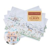 Maison d' Hermine Manteles individuales 100 % de tela de algodón, manteles individuales decorativos lavables para regalos, hogar, cocina, comedor, cócteles y camping, mundo nevado, Acción de