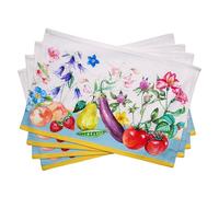 Maison d' Hermine Manteles individuales de 33 cm x 48 cm, 100% algodón, decorativo, lavable, para cocina, fiesta, boda, restaurante y camping, Giverny - Primavera/Verano (juego de 4)