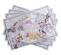 Maison d 'Hermine Pivoine Juego de 4 manteles Individuales 100% algodón para la Mesa de Comedor | Cocina | Boda | La Vida Cotidiana | Cenas | Primavera/Verano (33 cm x 48 cm), Día Madre