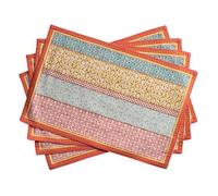 Maison d' Hermine Provence 100% algodón Juego de 4 manteles Individuales de Pascua para Mesa de Comedor | Cocina | Boda | Uso Diario | Cenas | Primavera/Verano (33 cm x 48 cm)